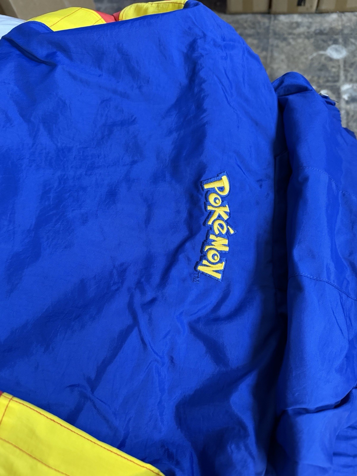 Starter x Pokemon Kanto Men’s Hooded Zip Colorblock Anorak Jacket Blue L