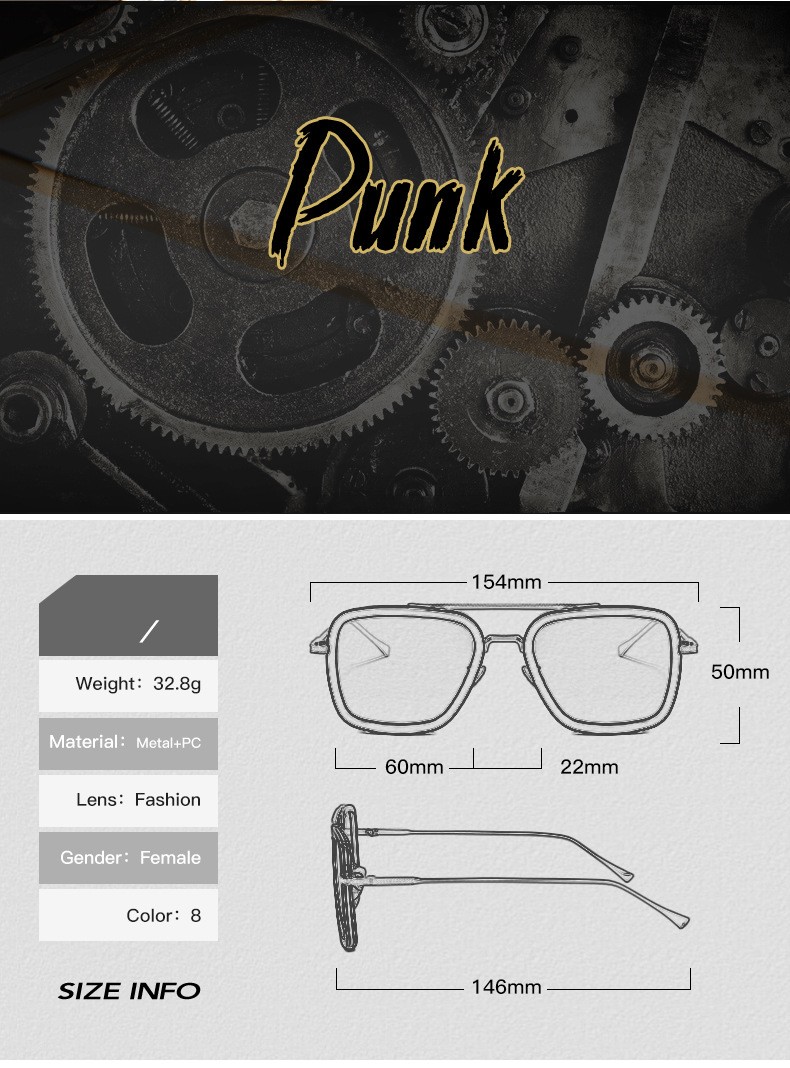 Fashion Square Sunglasses Mens Women Metal Retro Outdoor Sport Shade Glasses US