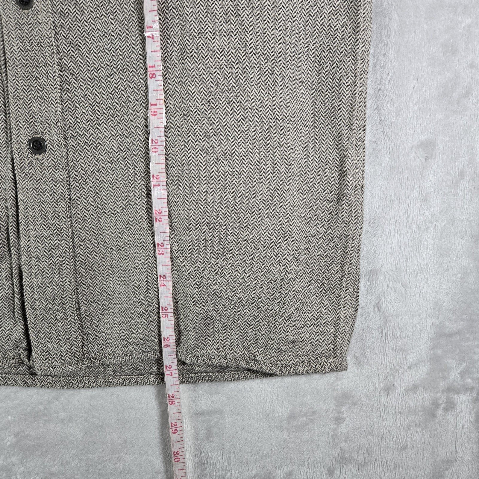 3sixteen Cotton Flannel Mens Size Medium Button Up Herringbone Pattern Read Des!