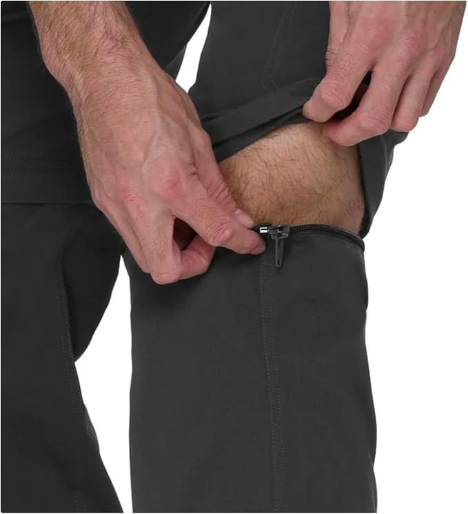 B.C. Clothing Men’s Convertible Stretch Cargo Short / Pants, Gray, Size XL X30