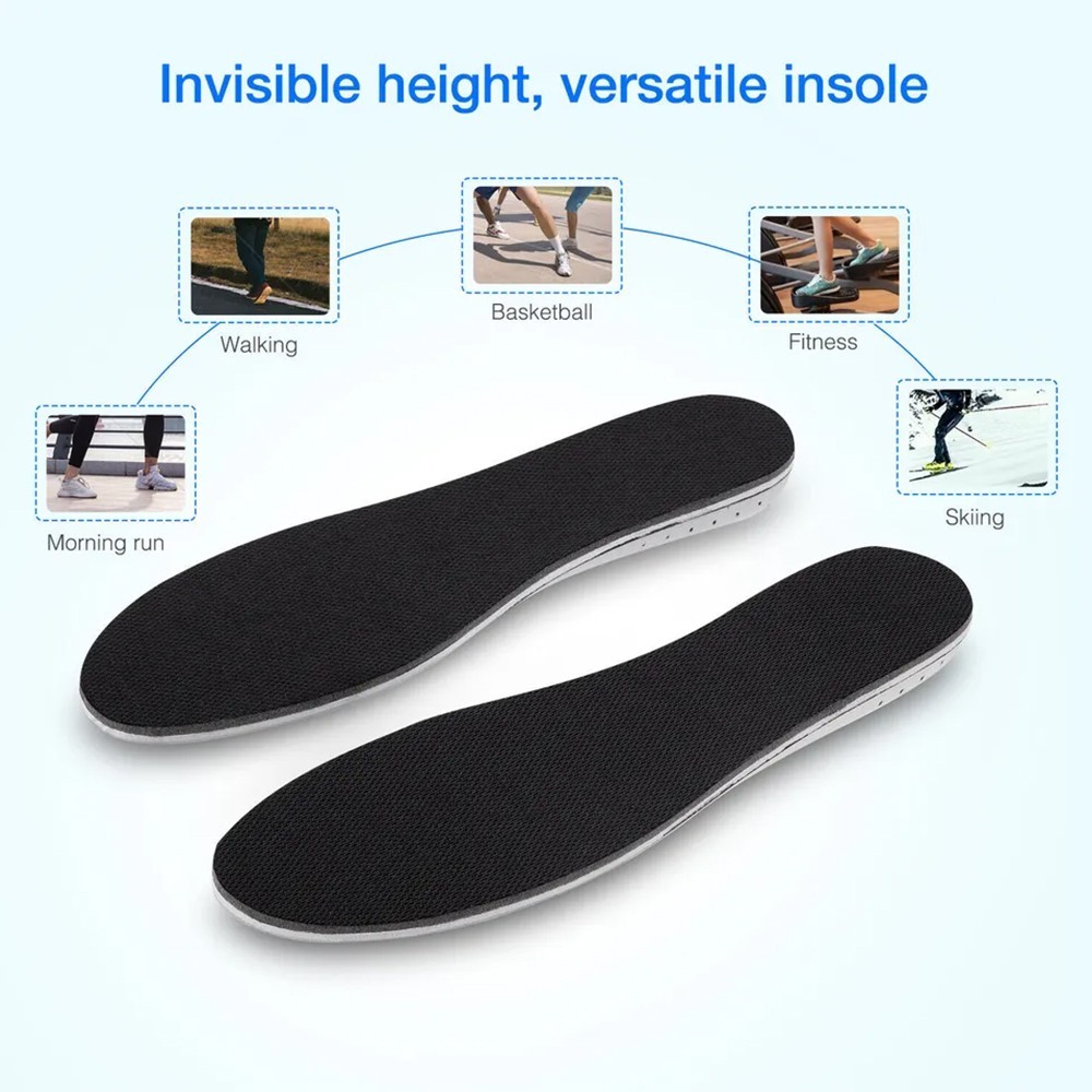 Unisex Invisible Height Increase Insoles Heel Lift Taller Shoe Inserts Pad NEW