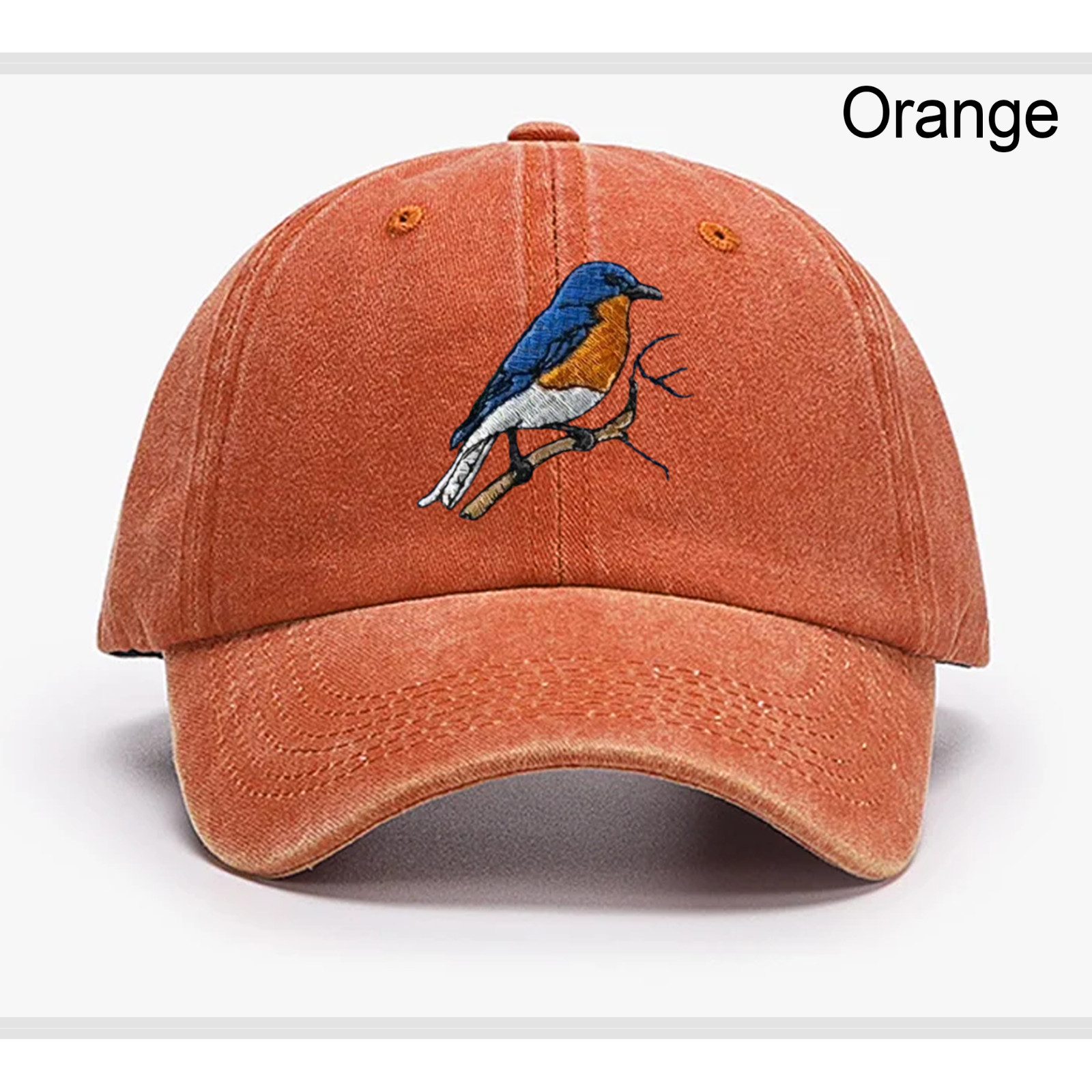 BlueBird Embroidered Baseball Hat, Low Profile Dad Cap, Eastern Blue Bird, Gift