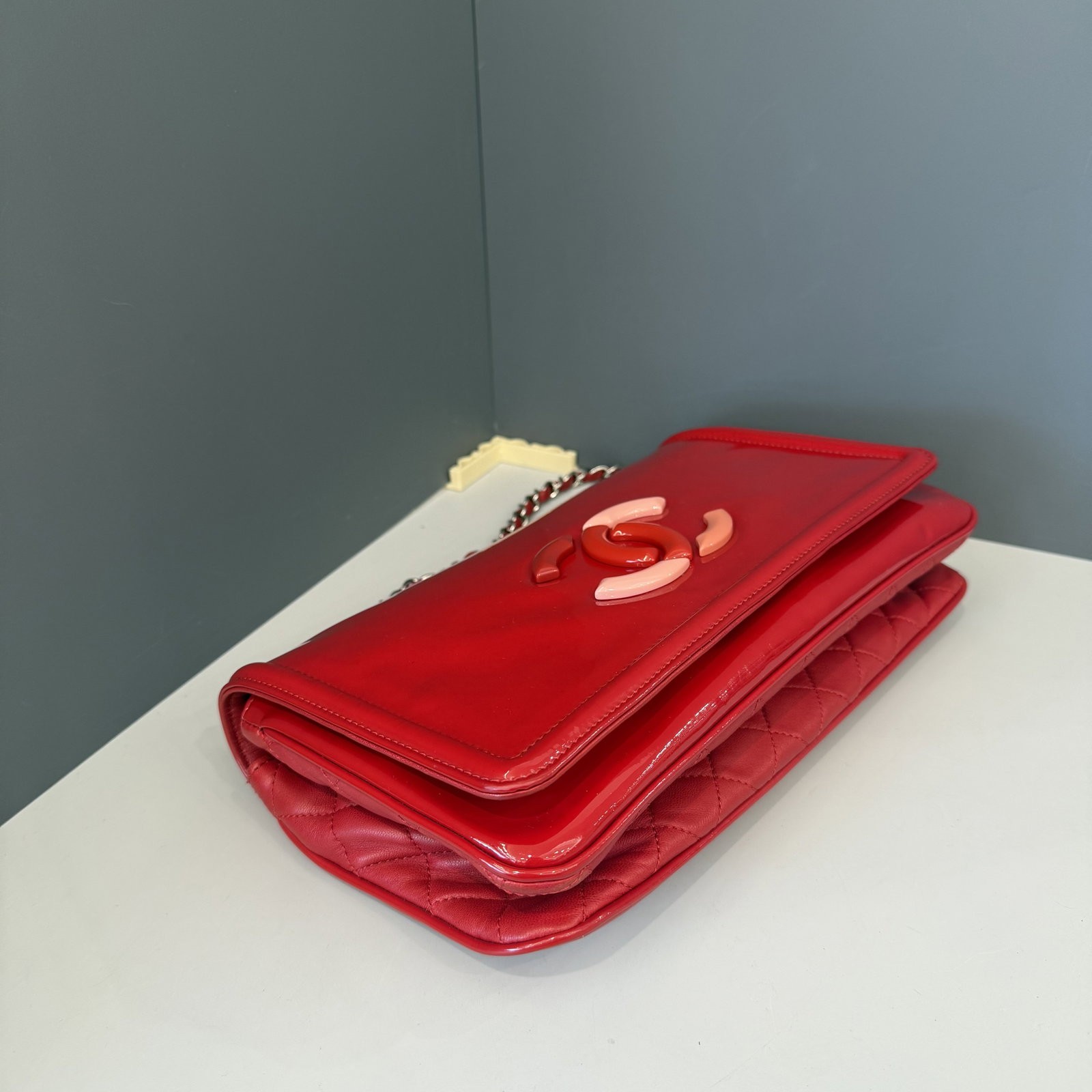 Chanel Flap Bag Red Patent Calfskin (zz022826d1)