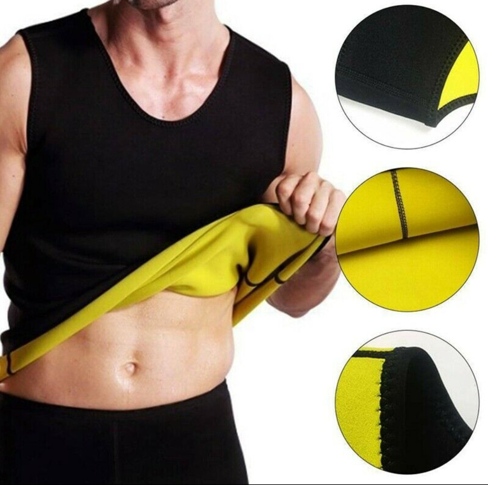 Mens Body Shaper Belly Chest Compression Shirt Slimming Abs Girdle Vest Tank Top