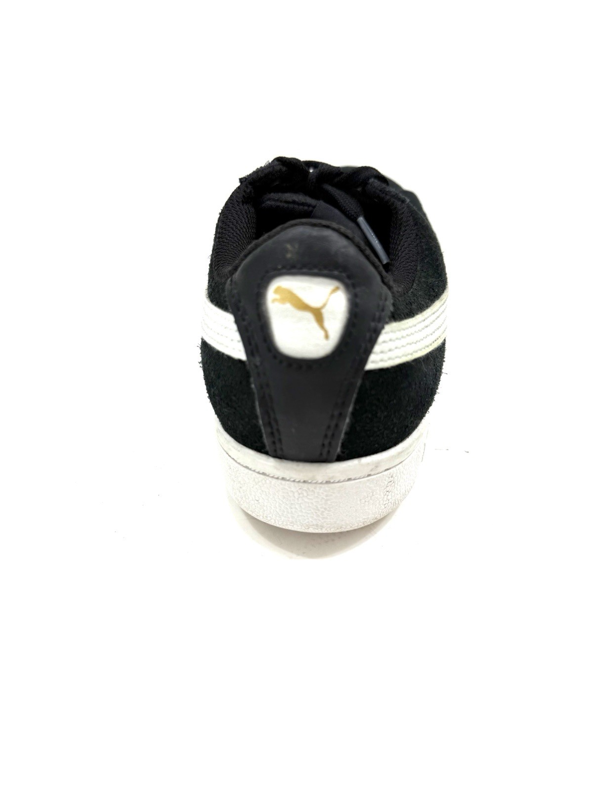 PUMA Classic Lace Up Youth Boys Black White Sneakers Casual Shoes 36 /22.5 CM