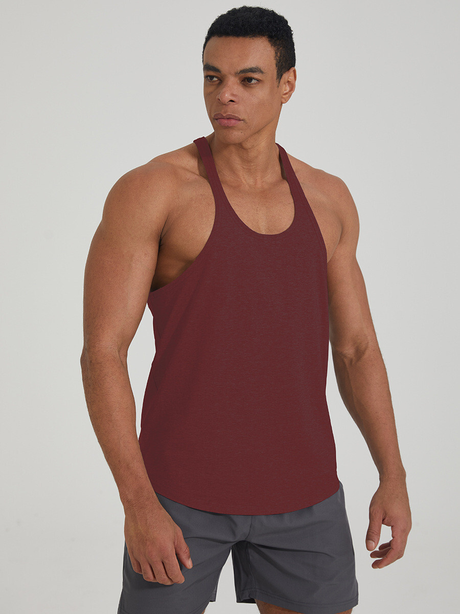 Men’s Gym Stringer Muscle Bodybuilding Shirt Tank Top Singlet Fitness Sport Vest