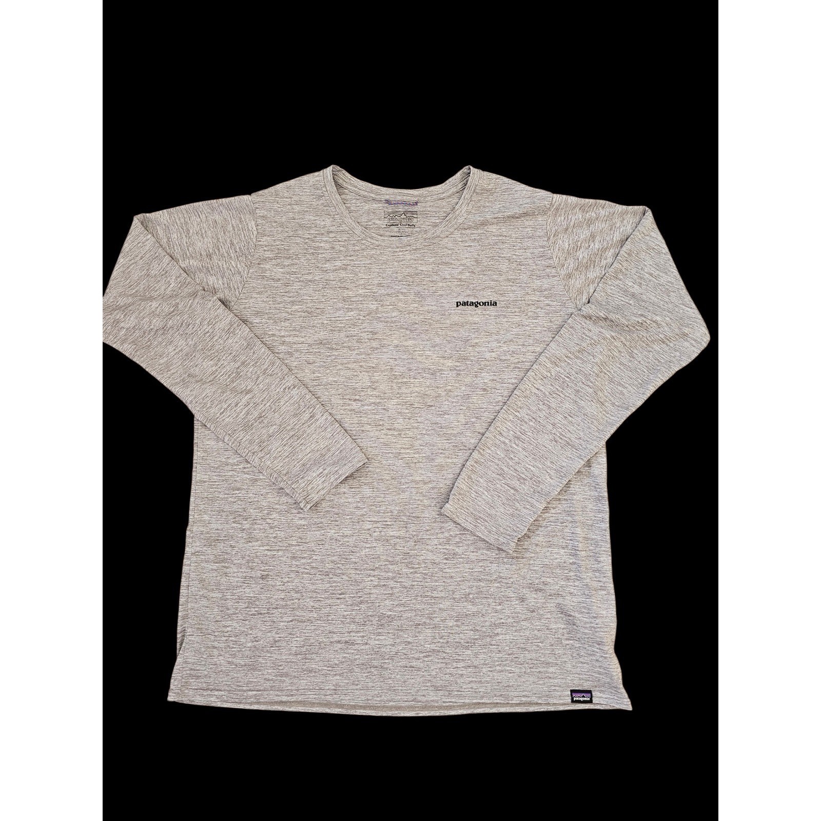Patagonia Capilene Cool Logo Fish Graphic Lightweight Longsleeve T-Shirt sz L