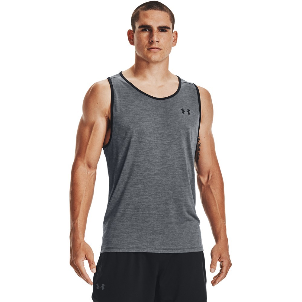 Under Armour 1328704 Men’s Tech 2.0 Tank Top, Pitch Gray, Size Small
