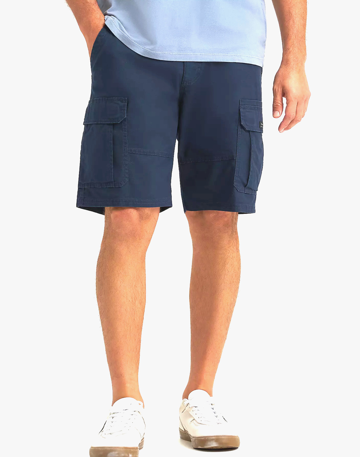 Men’s Wrangler Relaxed Fit Cargo Shorts w/ Stretch Blue 32 33 34 36 38 40 42 44