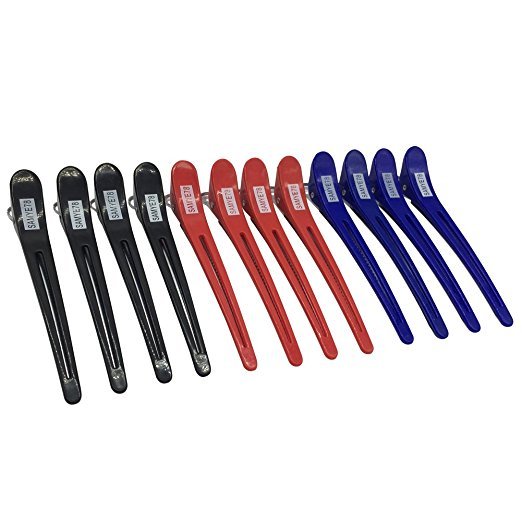 12-Piece Professional Non-Slip Alligator Hair Clips – Salon Sectioning Accessory