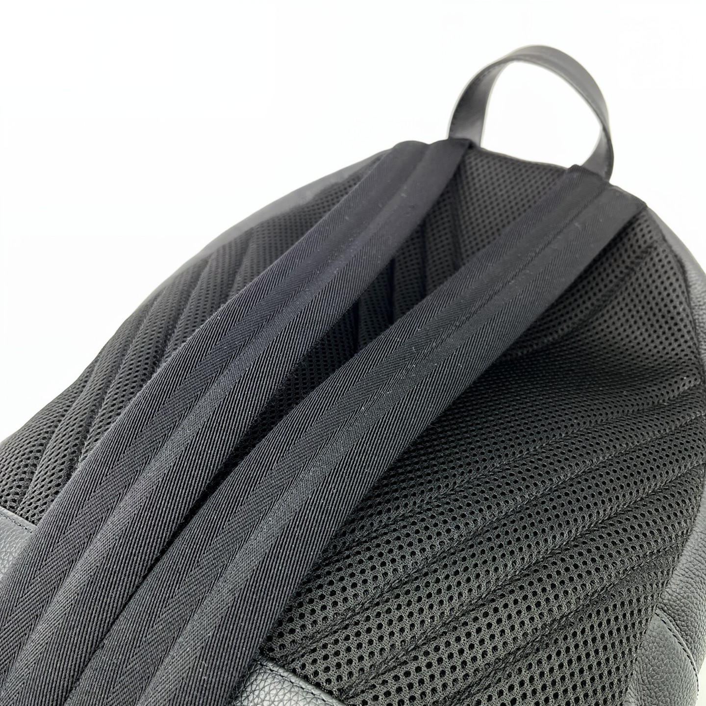 Louis Vuitton Black Leather Backpack Matte Men’s Commute Travel Bag Used