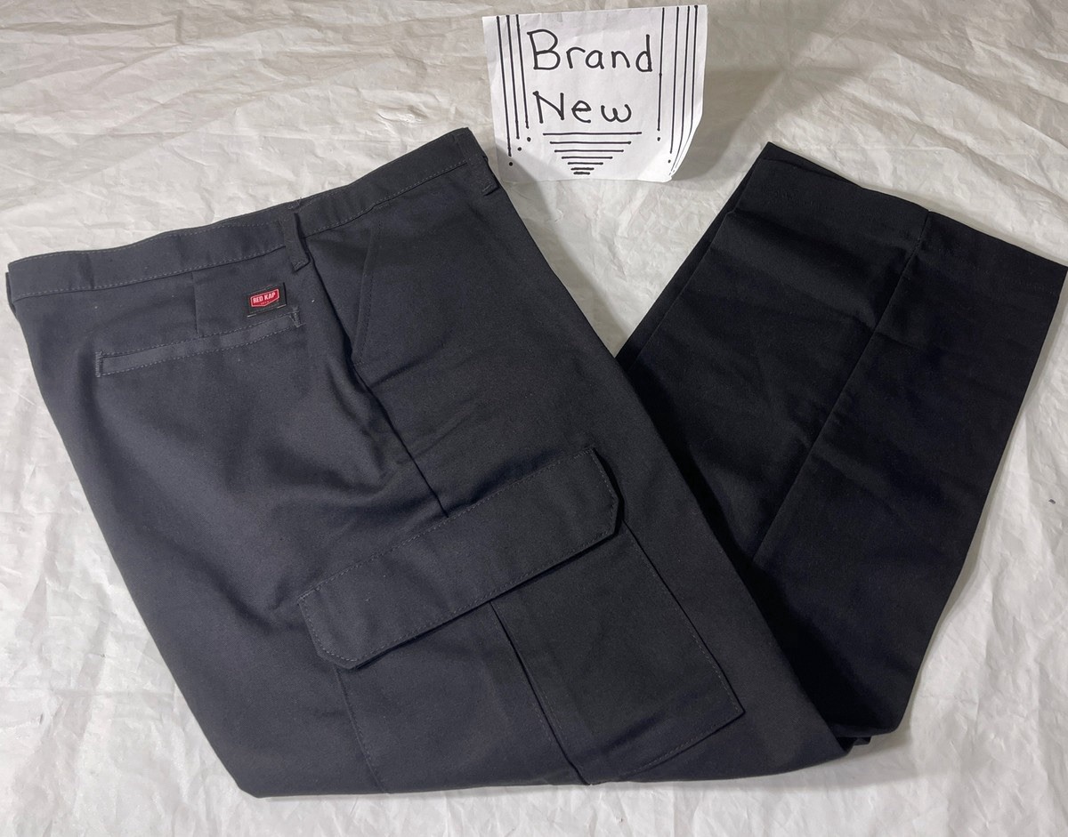 Red Kap PT88BKA Work Pants Black Size 34/30 65% Polyester 35% Cotton
