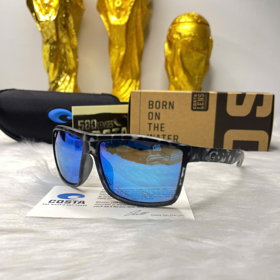 NEW Costa Del Mar Rincon Gray Camo Sunglasses Blue Mirror Polarized HOT TREND