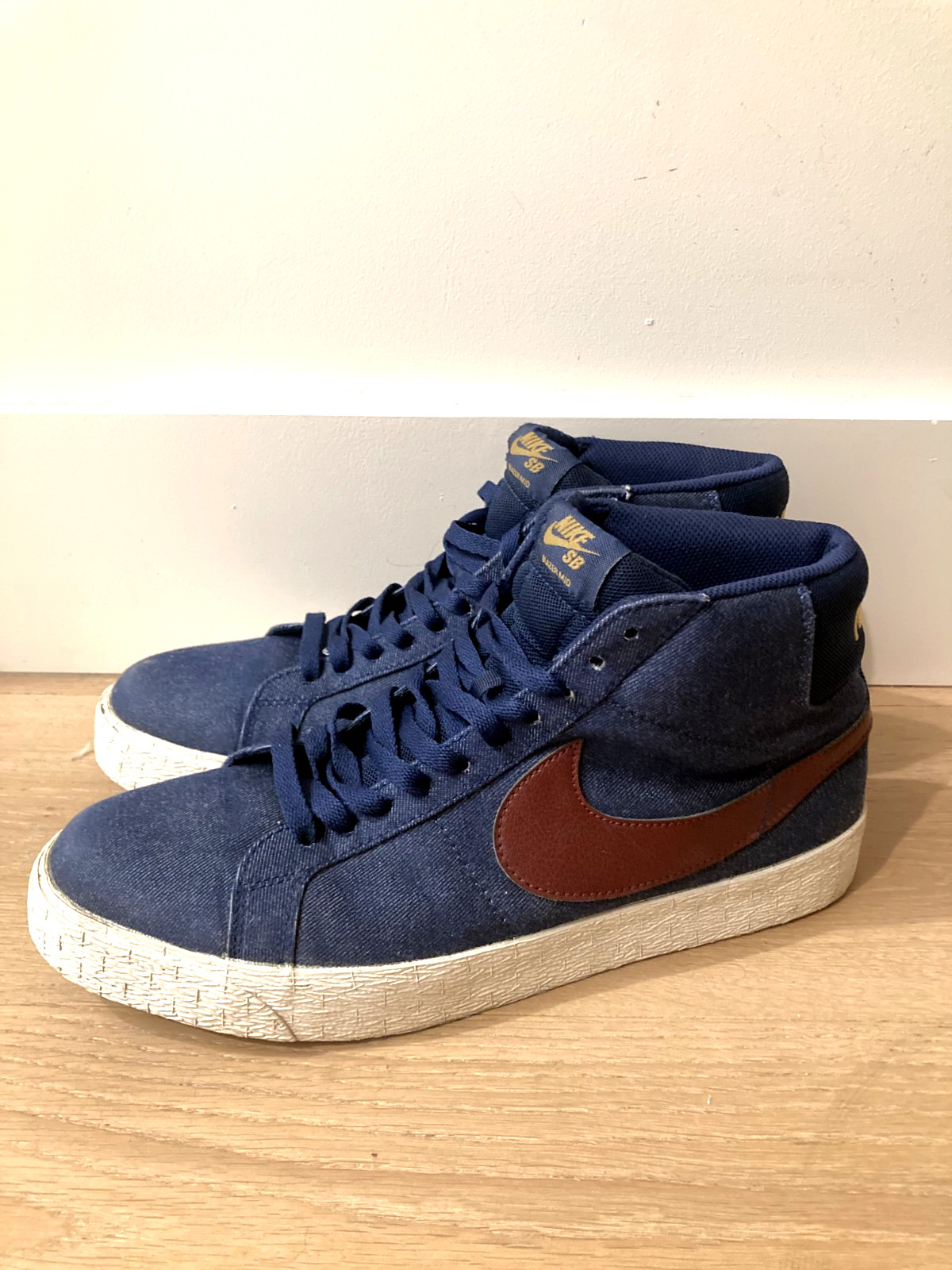 Nike SB Blazer Mid Raw Denim Size 11