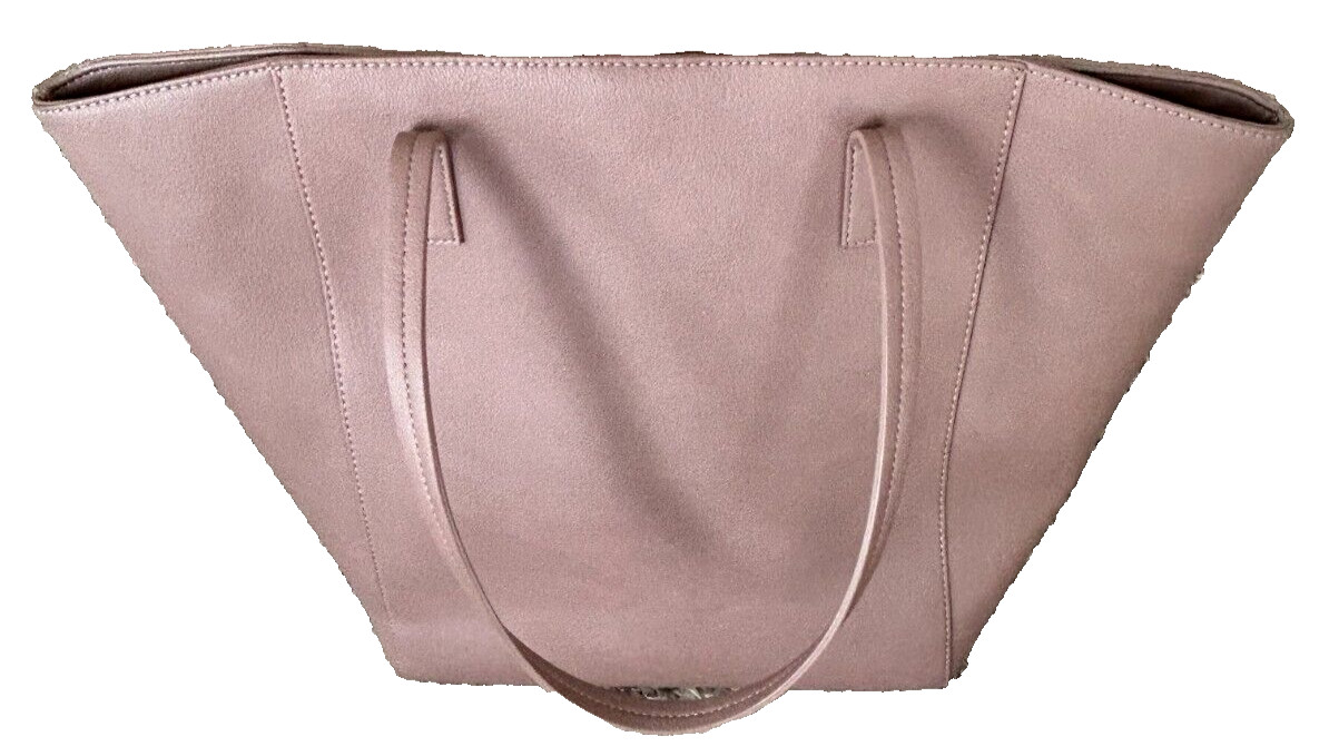 Banana Republic Curved Tote Bag Savannah Clay/Mauvish Double Handle NWOT