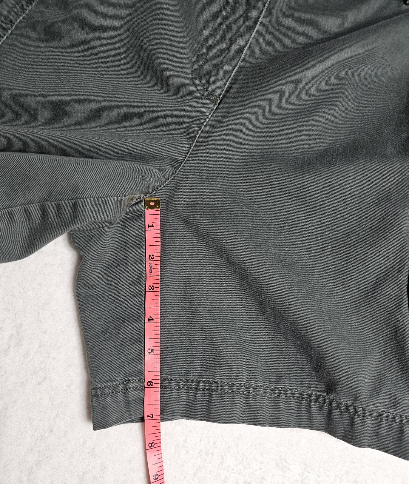 Rafaella Womens Utility Shorts Size 10 Gray 100% Cotton 2-Pocket Cargo Y2K Style