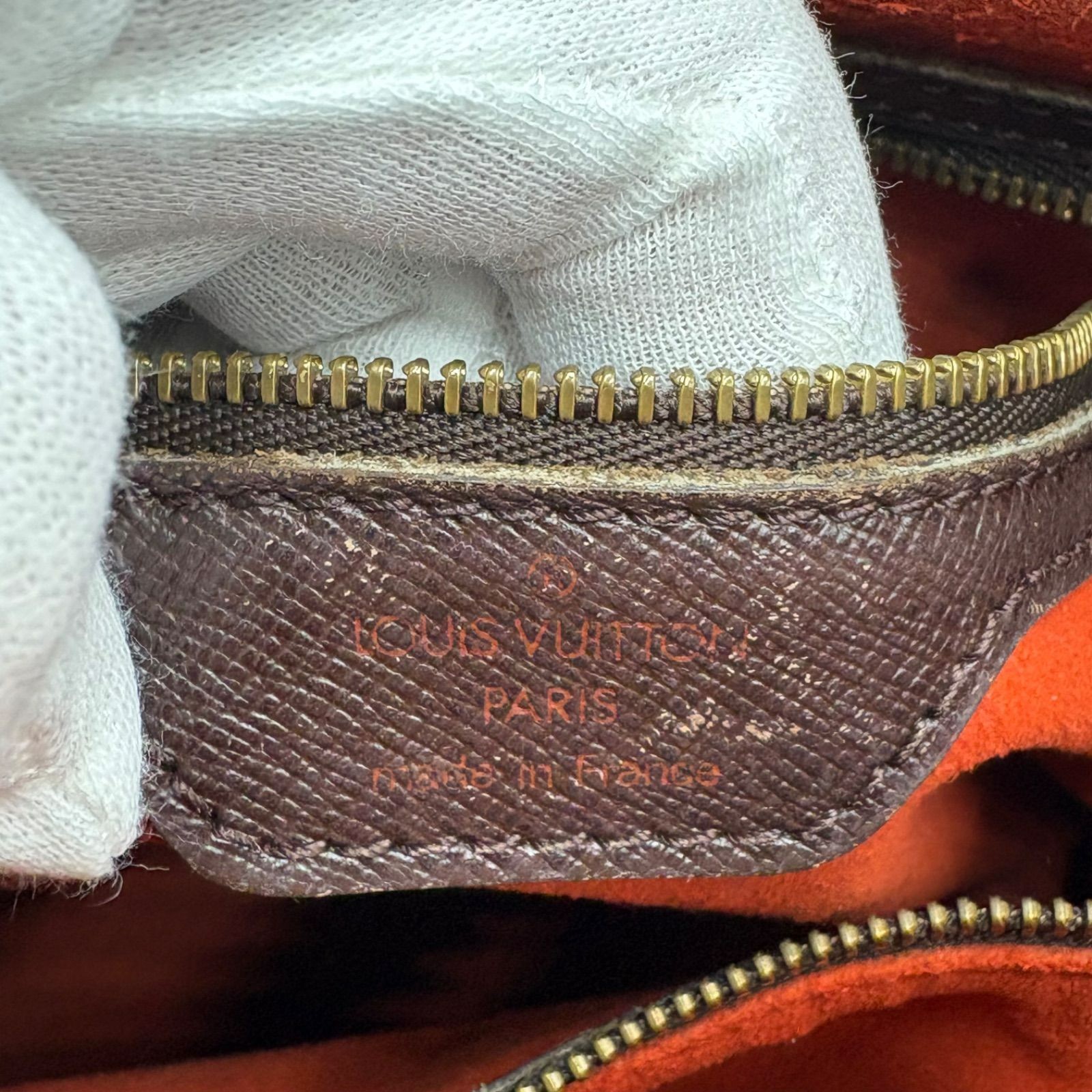 Auth LOUIS VUITTON Damier Ebene Marais Tote Bag Handbag N42240 2Y6311