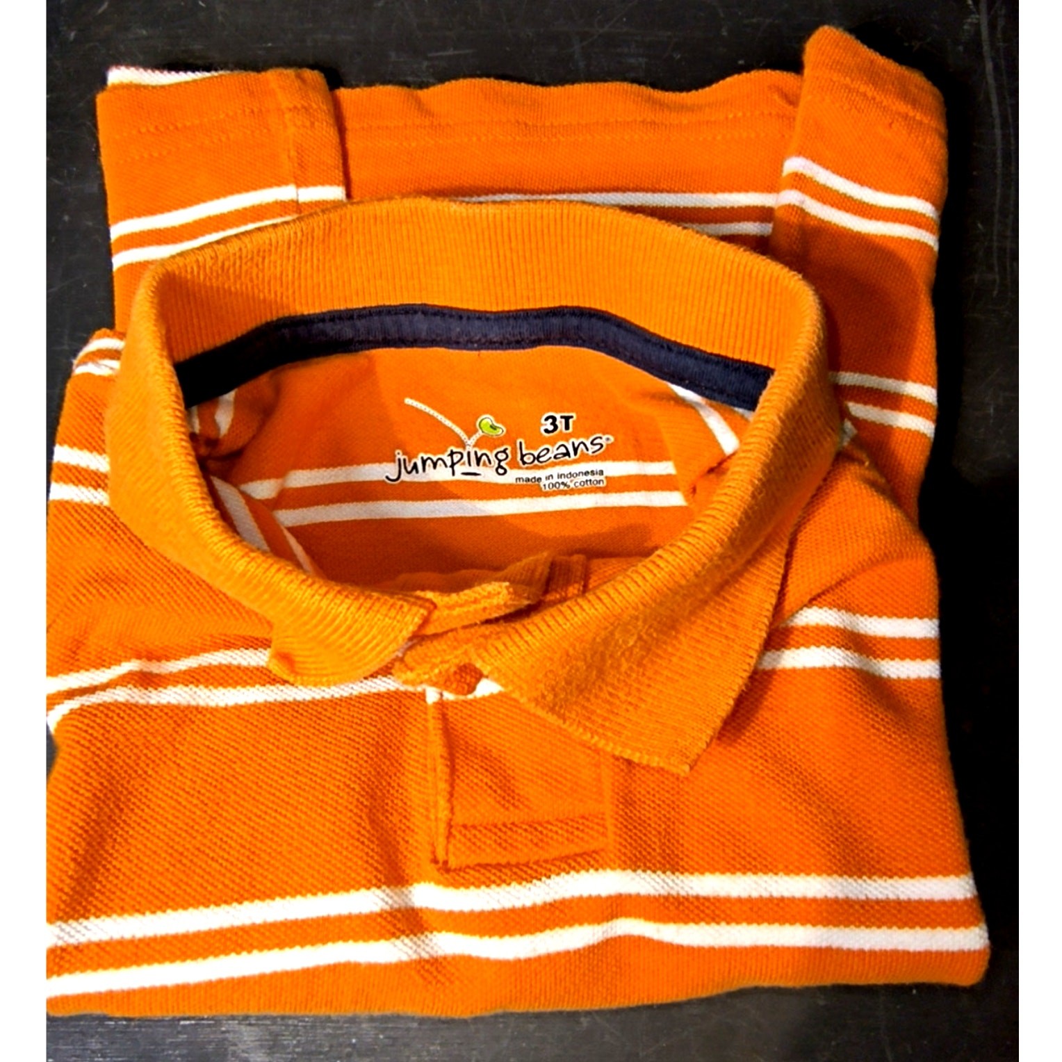 1902. Boys Orange Polo Shirt Jumping Beans Size 3T