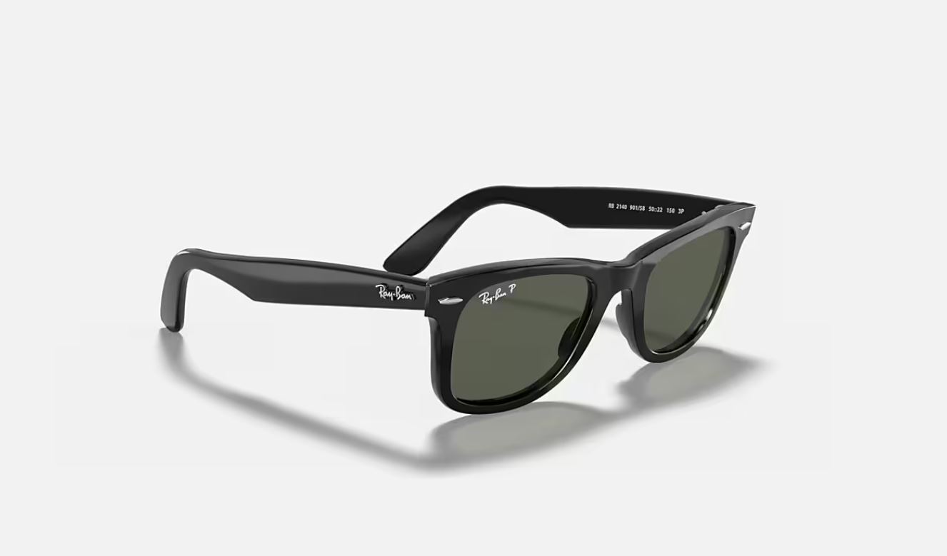 Ray-Ban Original Wayfarer Classic Black Polarized Sunglasses RB2140 901/58 50-22