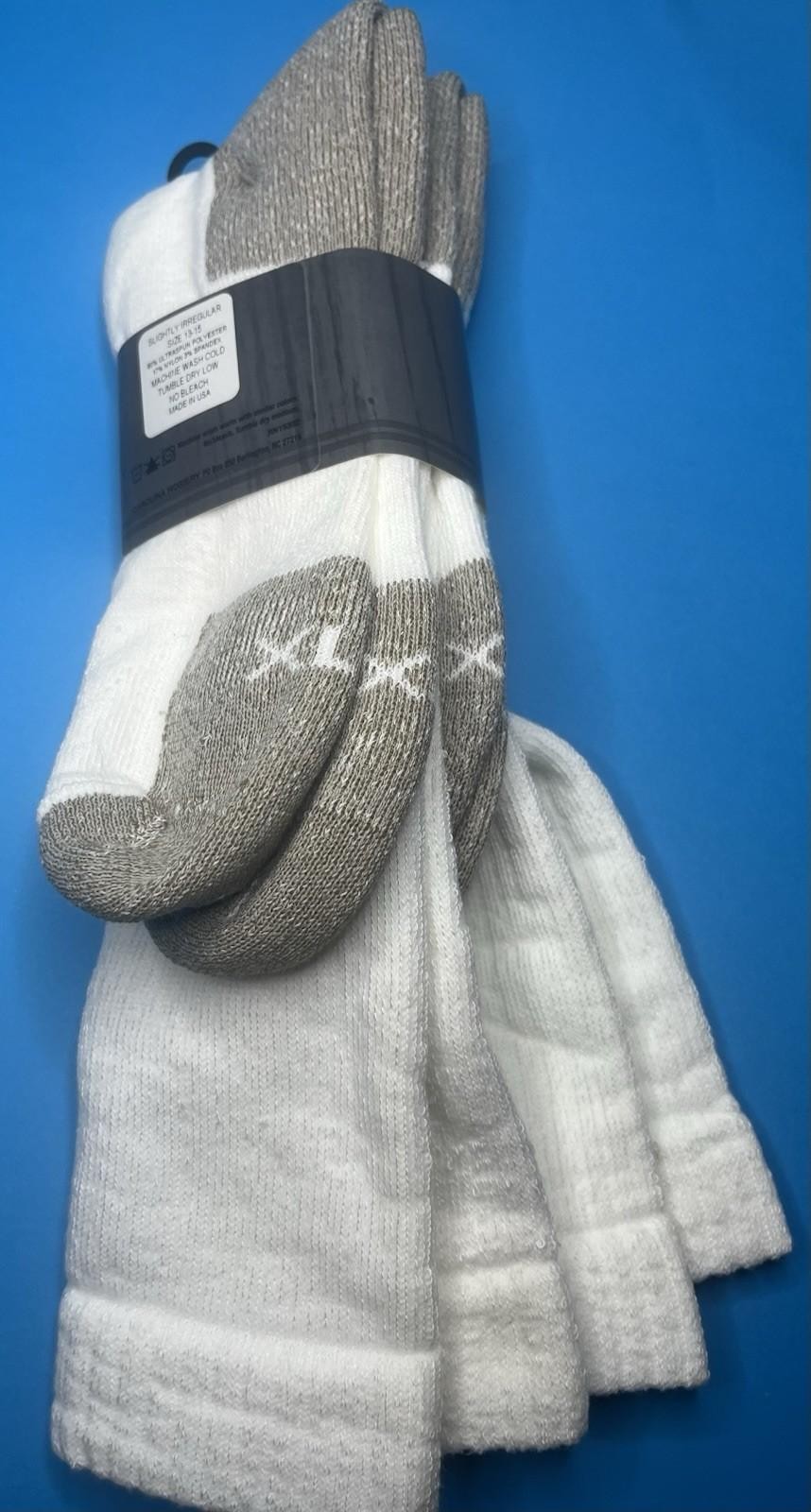 2 Pair Carolina Ultimate Men’s Ultra-Dri Steel Toe Boot Socks XL Size 12-15 New