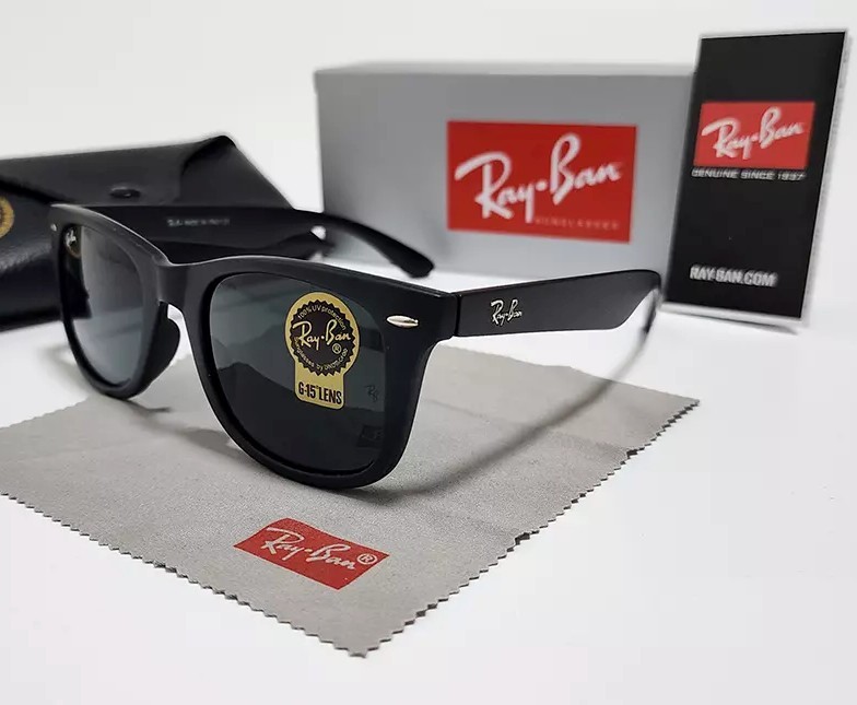 Ray-Ban RB2140 Classic Wayfarer Sunglasses Black Frame Glass black Lens 50/22 mm
