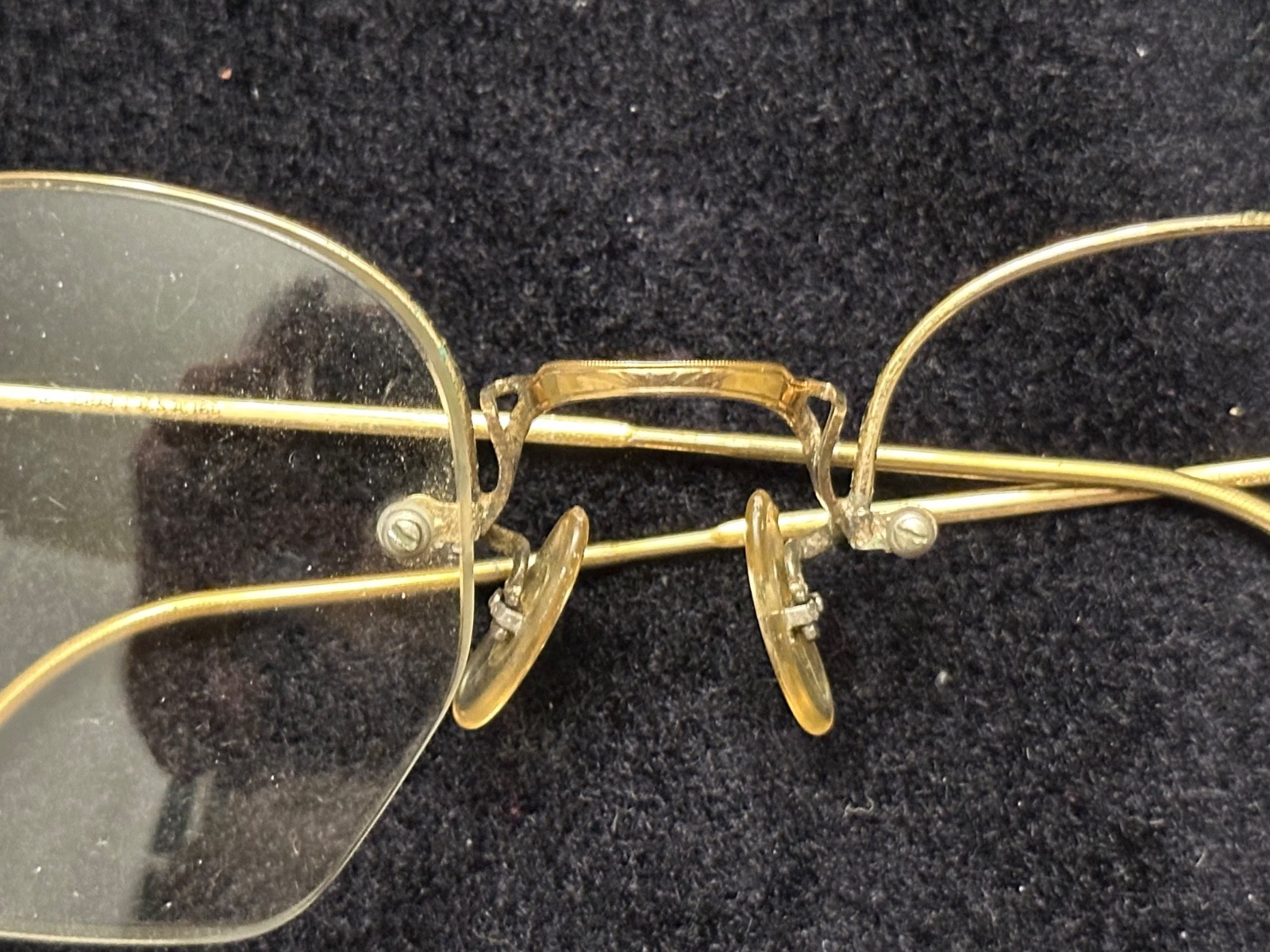 Vtg Art Craft USA 160 Yellow Gold Tone Eyeglasses Frame Only