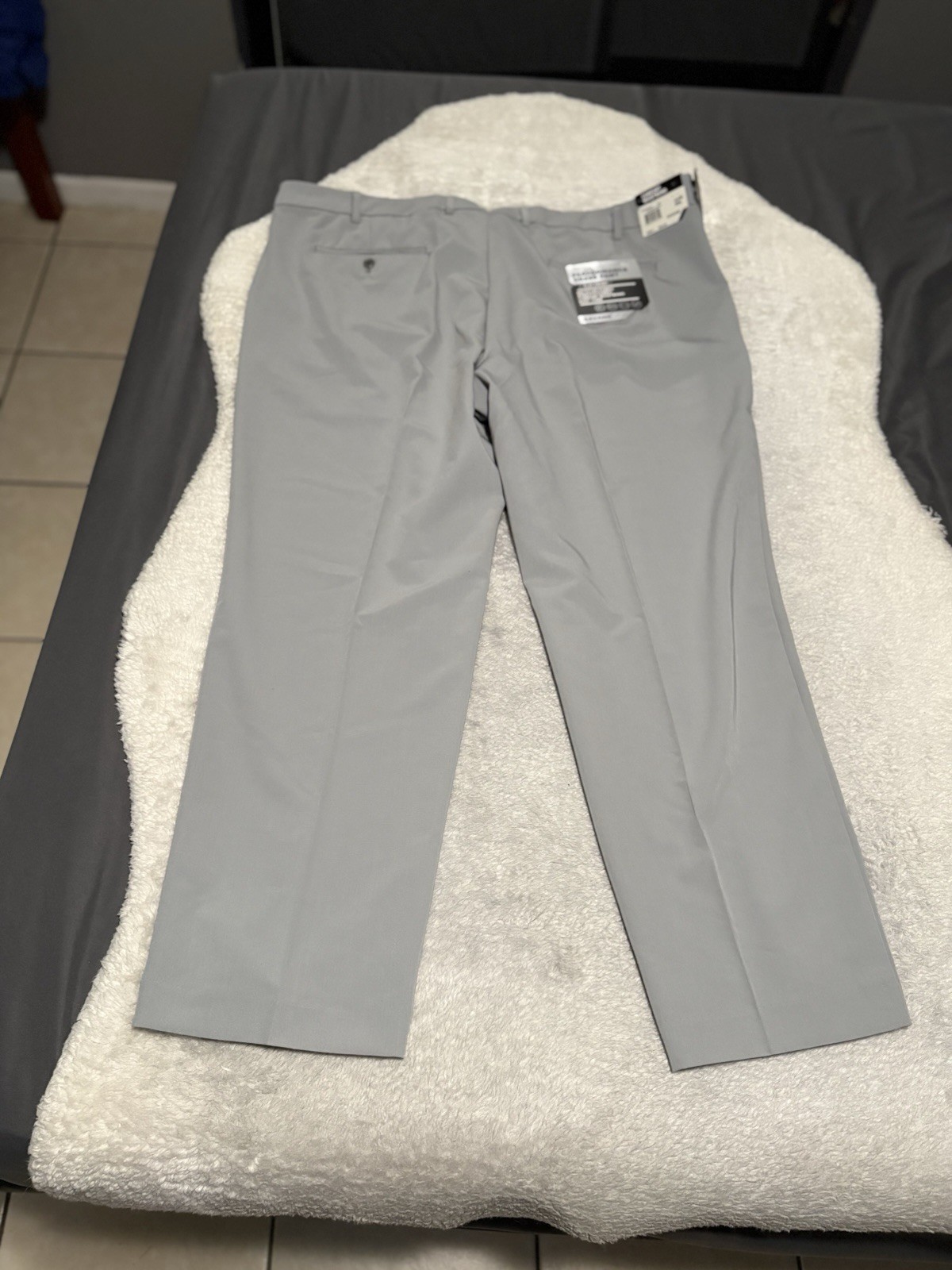 New Savane Performance Dress Pants Flat Front Size 44×30 Gray Stone NWT Comfort
