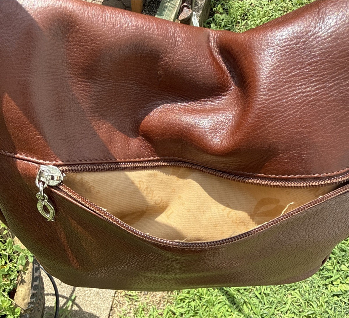 Tuscan’s Brown Italian All Leather Shoulder Satchel Mailbag Saddle Bag Adustable