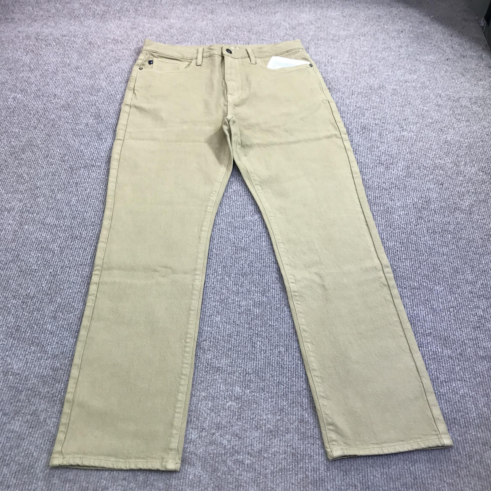 New Nautica Vintage Straight Jeans Mens 32×32 Beige Desert Khaki Denim Sample