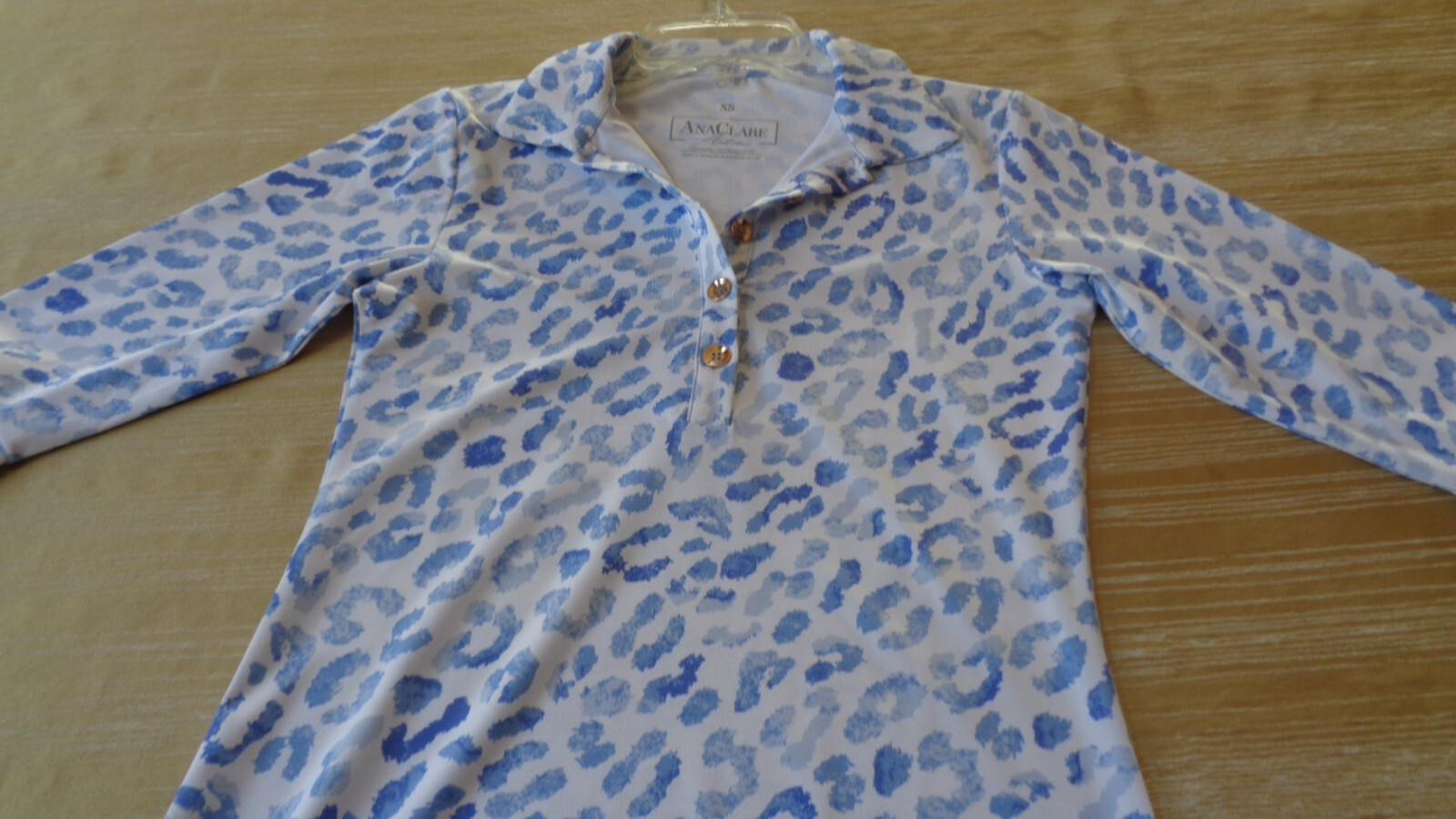 Ana Clare Active- 3/4 Sleeve Dress UPF 50+ Womens XS Resort golf PERWINKLE