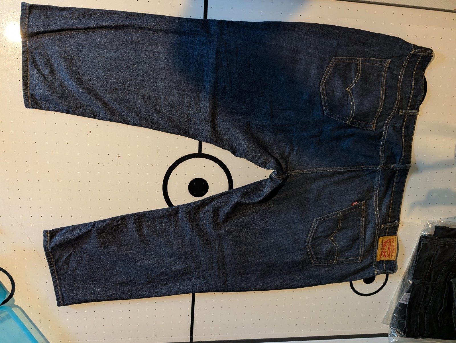 Levis 541 Athletic Taper Mens Jeans 52×29 Dark Wash Blue Stretch 18757-0081
