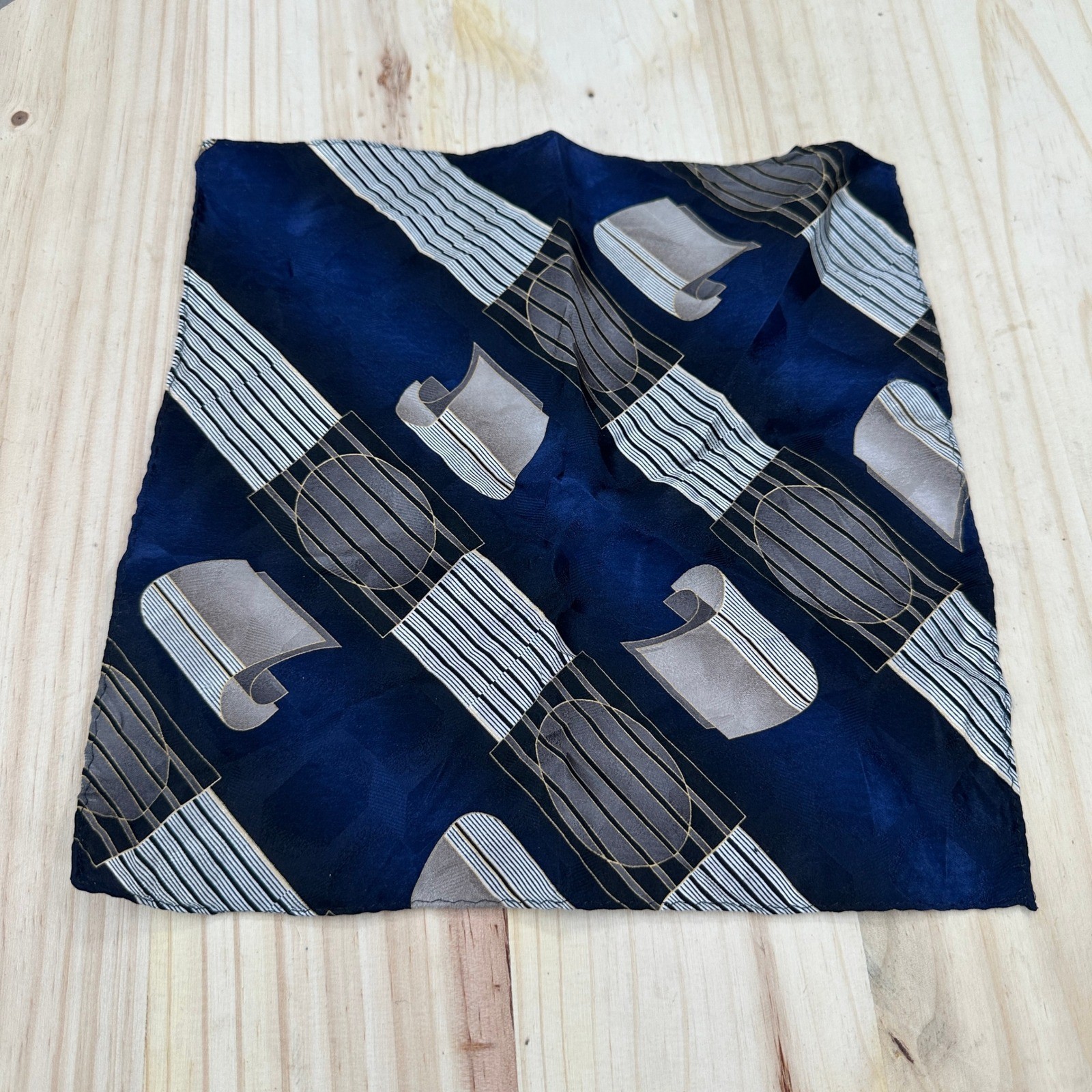 Set of 5 Silk Pocket Square Assorted Patterns Blue Orange Green Black Pink