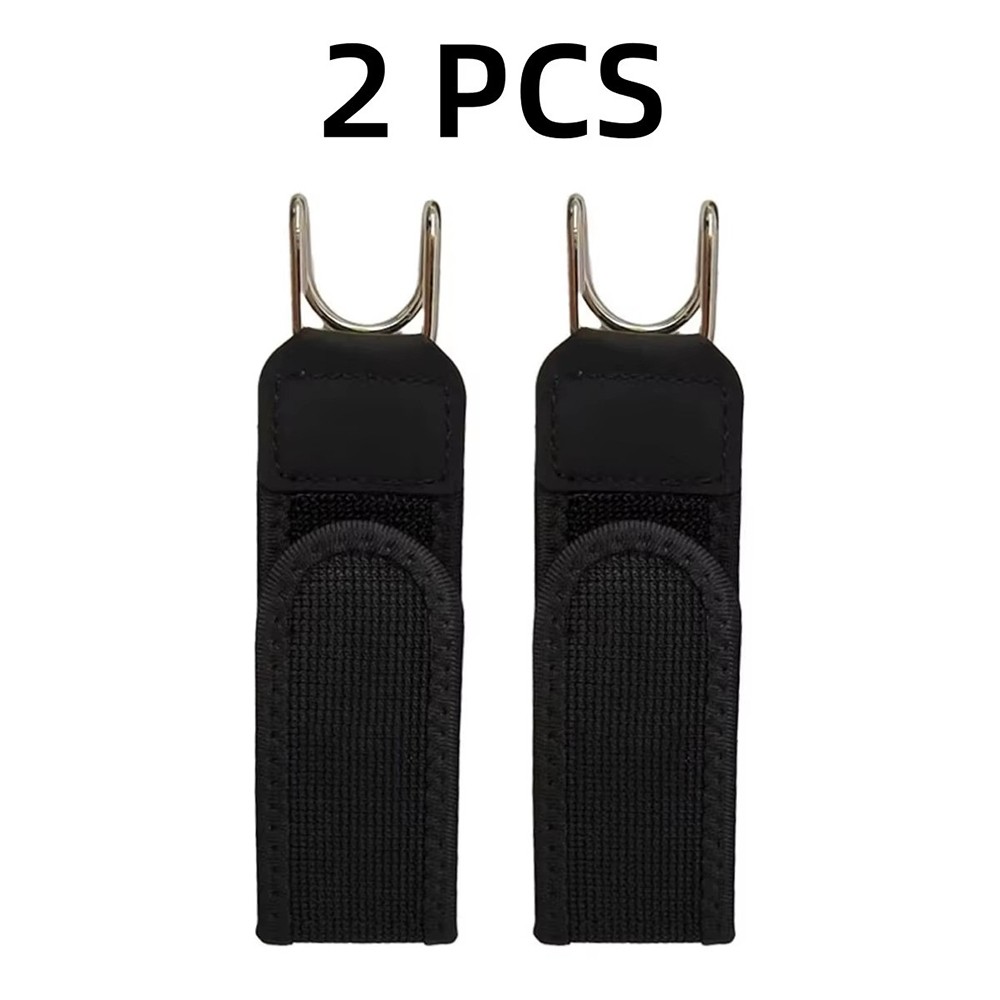 2PCS Heavy Duty Metal Hook Elastic Belt Buckle-Less Invisible Waist Belt Closure