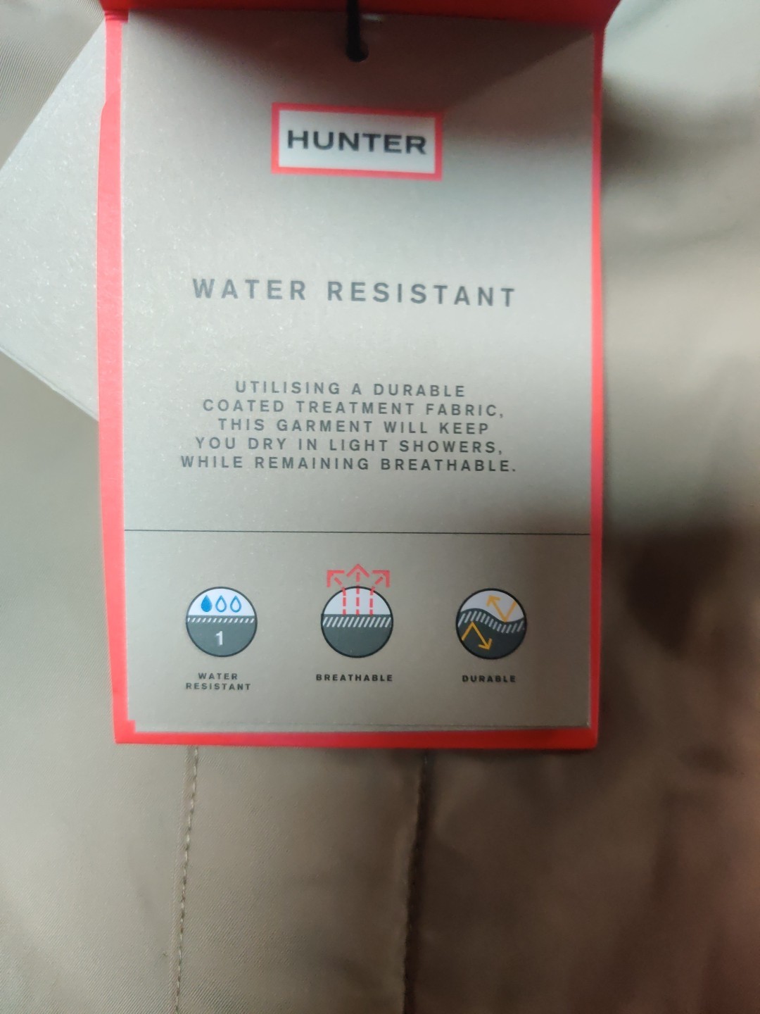 Hunter Ladies’ Rubberized Waterproof Rain Jacket MSRP $200 C23