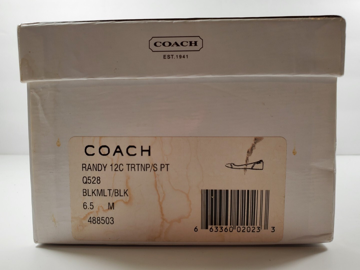 Coach Q528 Randy Women’s Checkered CC Monogram Ballet Flat – Size 6.5B