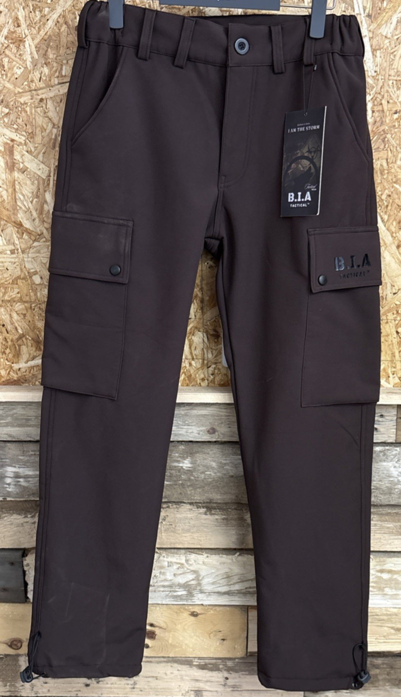 B.I.A Tactical Men’s Black / Brown Fleece lined Combat Pants 30,32,36,38,40,42