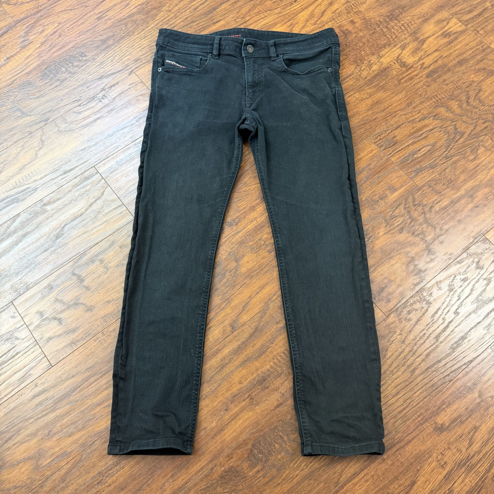 Diesel Jeans Mens 32 Black Skinny Fit Low Rise Stretch Denim 1979 Sleenker