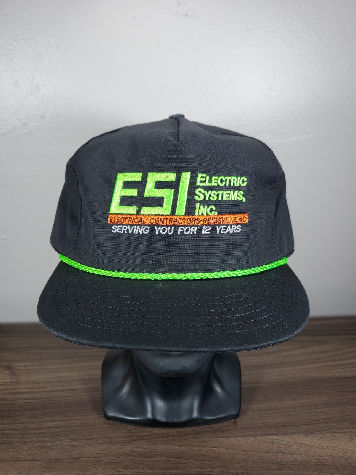 Vintage ESI Electric Systems Hat Snapback Cap Reidsville NC Made In USA Carolina