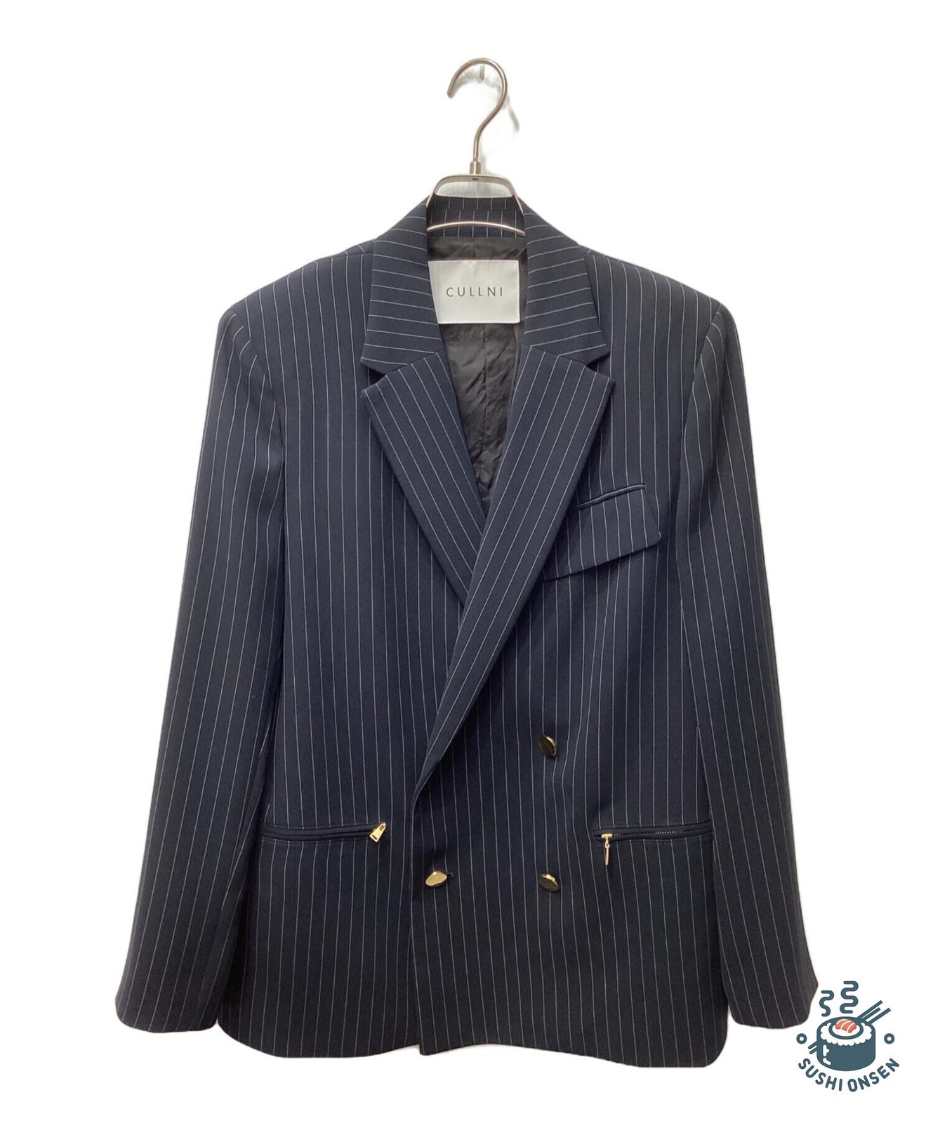 CULLNI DOUBLE BLEAST JACKET / Stretch Jacket Size: 1 Navy Men 24-AW-056ST
