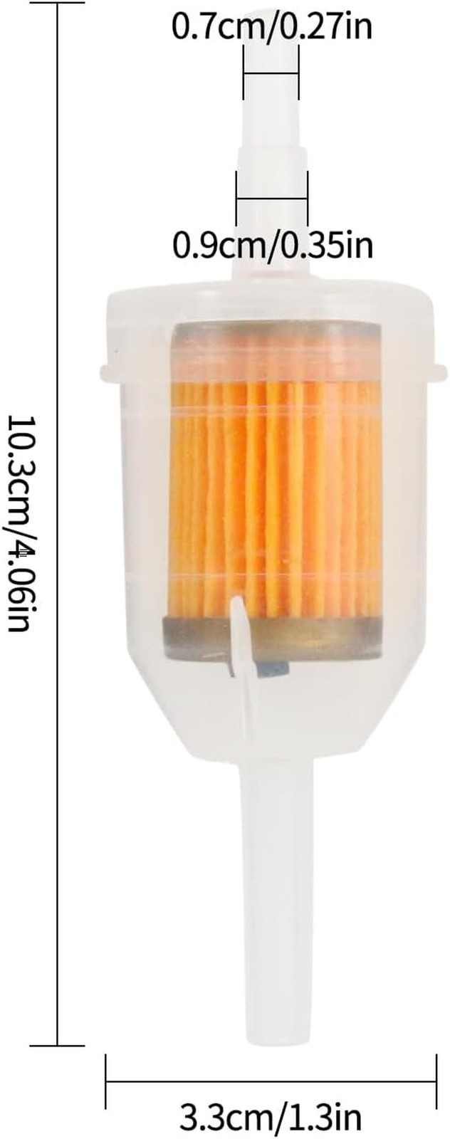 5/16 & 1/4 Inline Magnetic Fuel Filter for Lawn Mower, Small Engine, Kohler, Joh