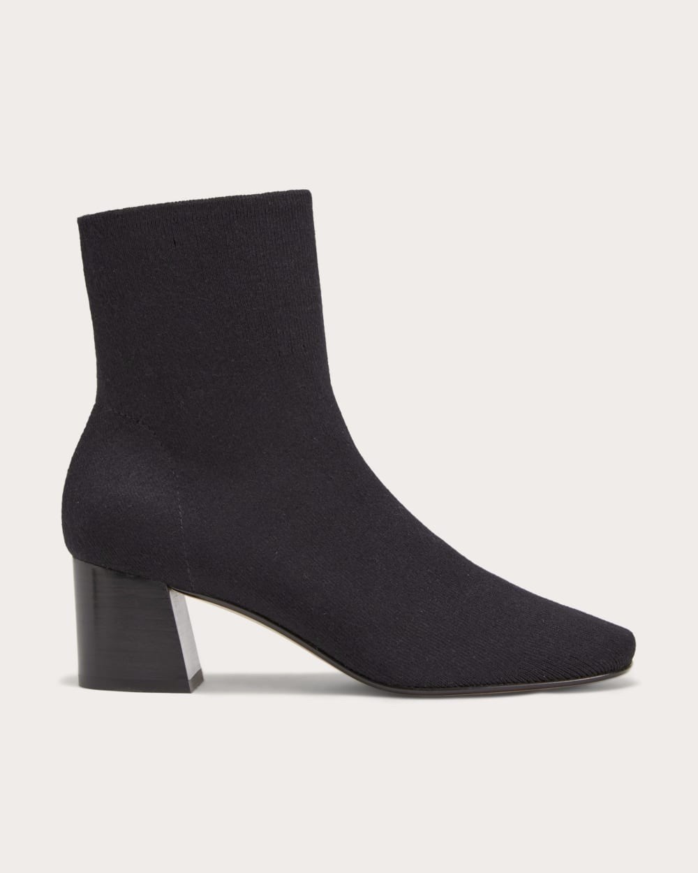 Everlane The Day Boot ReKnit Black Stretch Ankle Boots Block Heel Size 9 NWB
