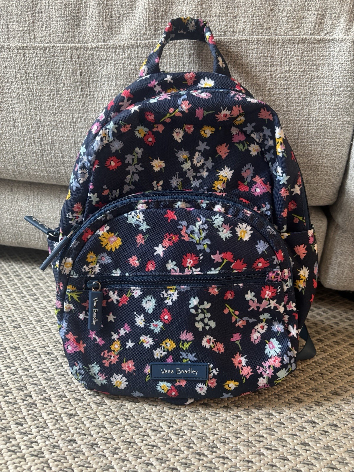 Vera Bradley Small Backpack SCATTERED WILDFLOWERS EUC