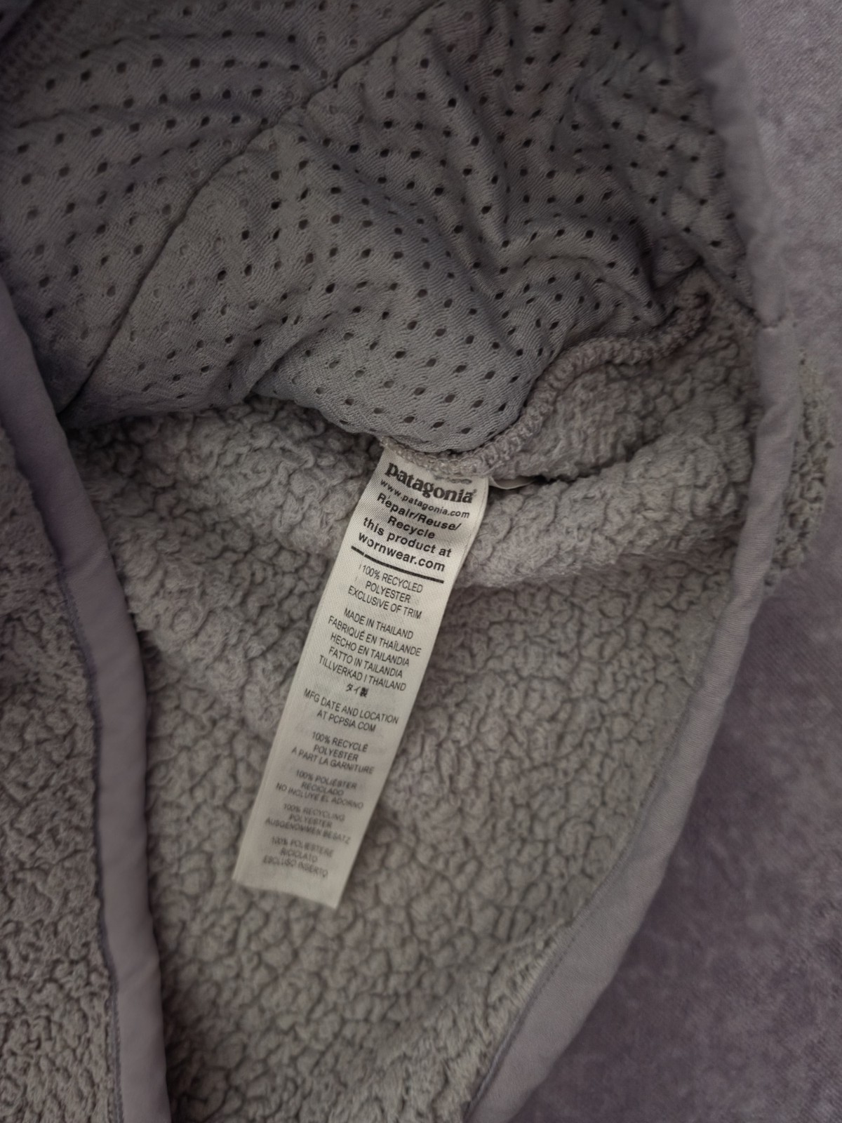 SKU0117 Patagonia Sherpa Fleece Hoodie Women’s Small Gray Half Zip Pullover Cozy