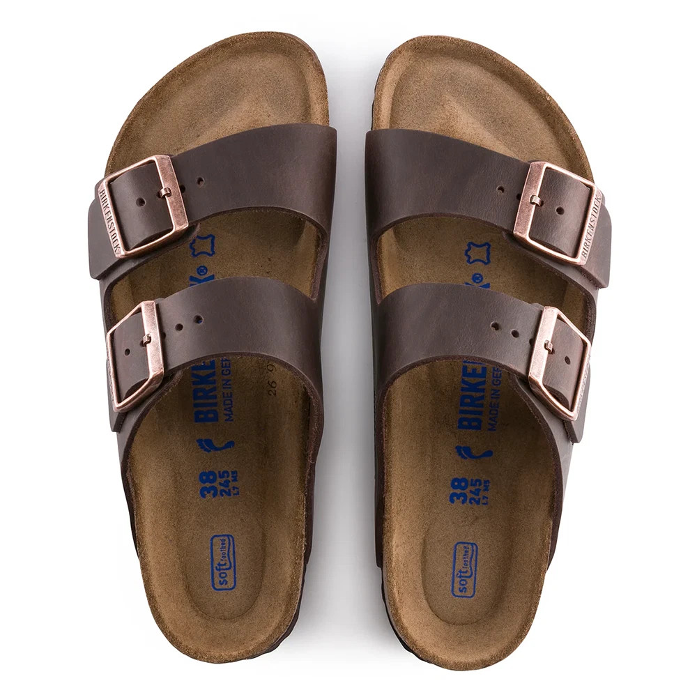 Birkenstock Arizona Soft Footbed Oiled Leather Habana and Tobacco Brown Sandals