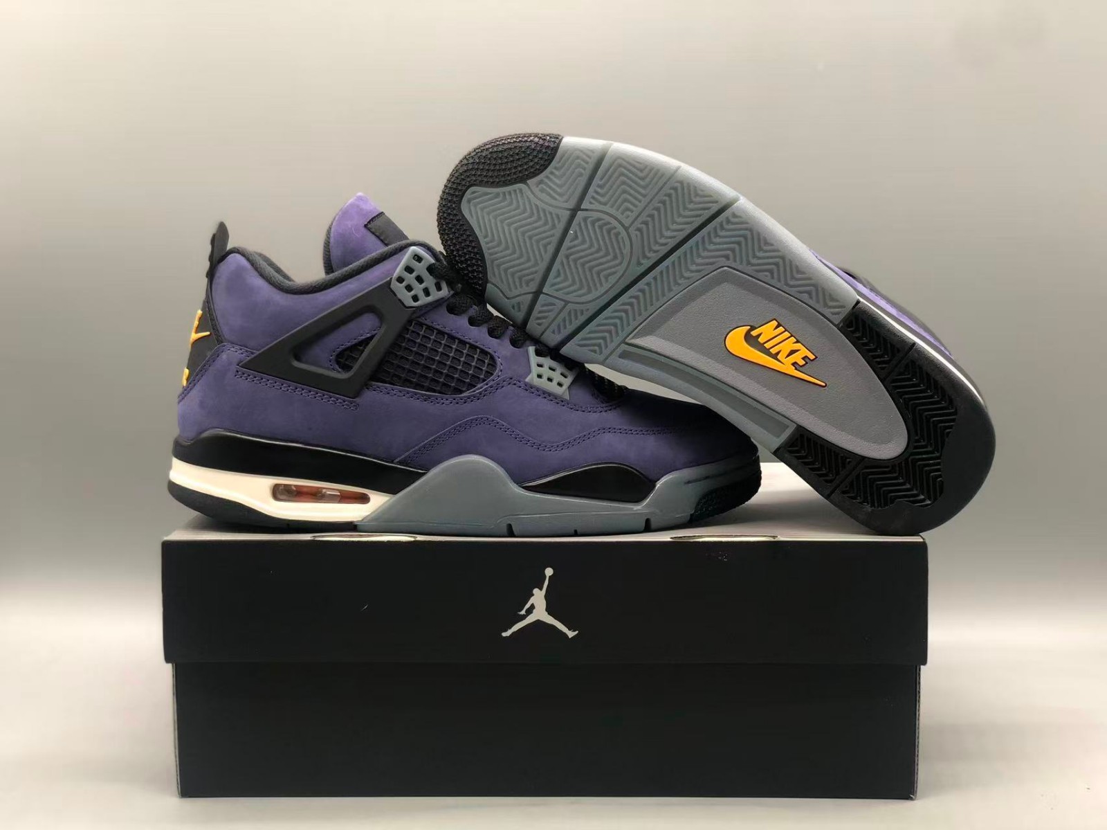 Jordan 4 Imperial Purple “Lakers” Retro Basketball Shoes Men’s Mid Top