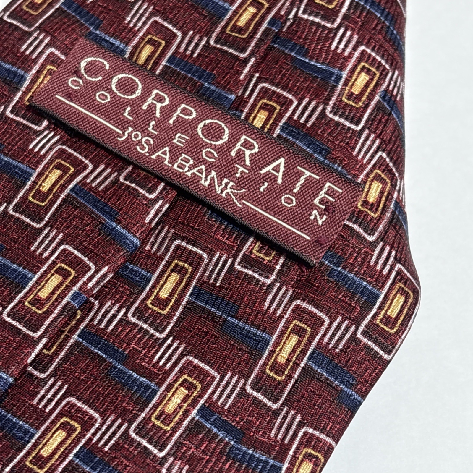 3 Joseph A Banks Ties 57- 60 Inch Classic 100% Silk Prominent Color Red