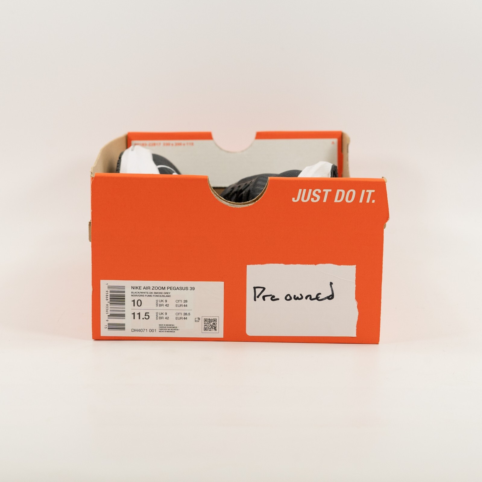 Nike Air Zoom Pegasus 39 ‘Black White’ DH4071-001 size 10 READ