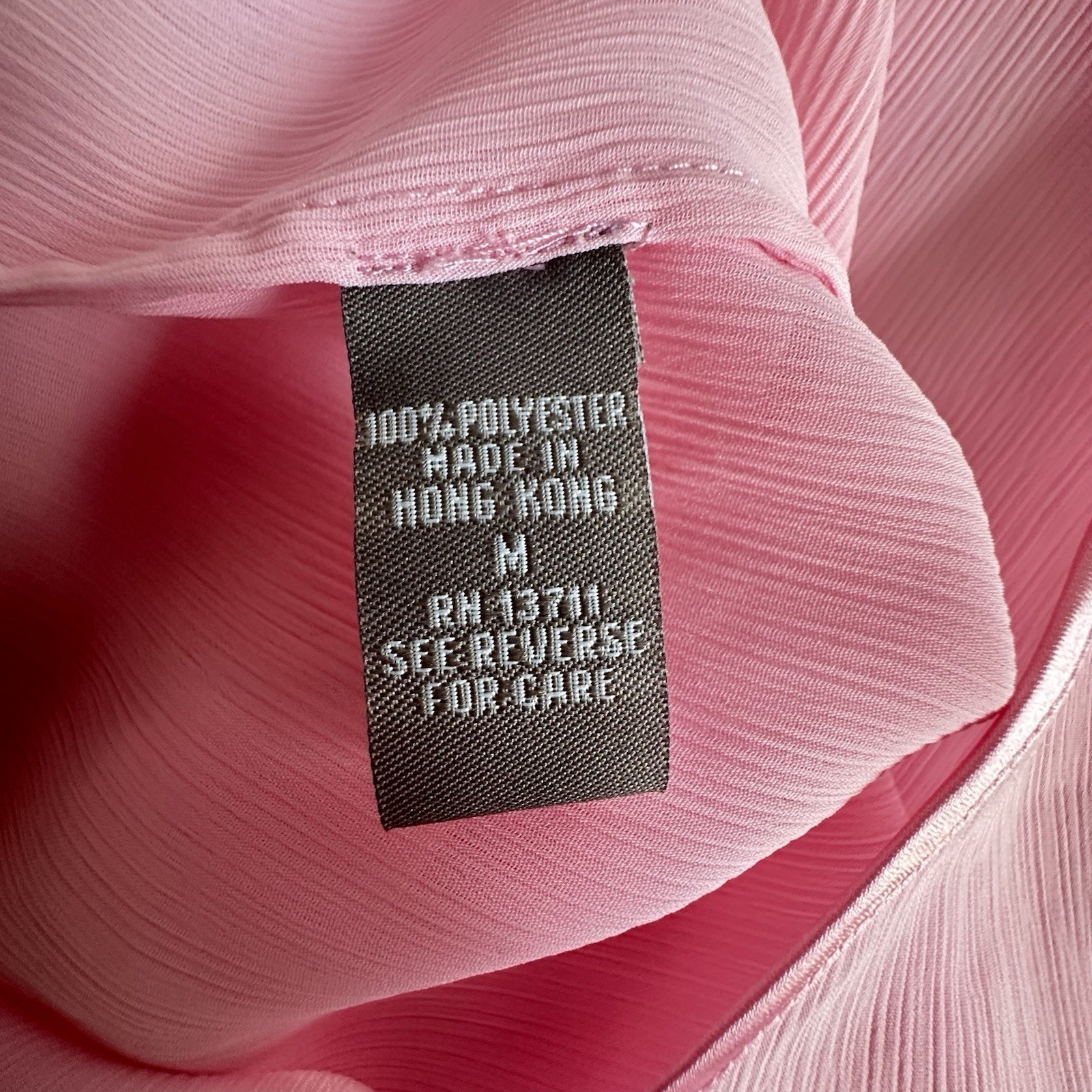 Vtg Y2K Valerie Stevens Barbie Coquette Slip Dress Nightie Pink Sheer Chiffon M
