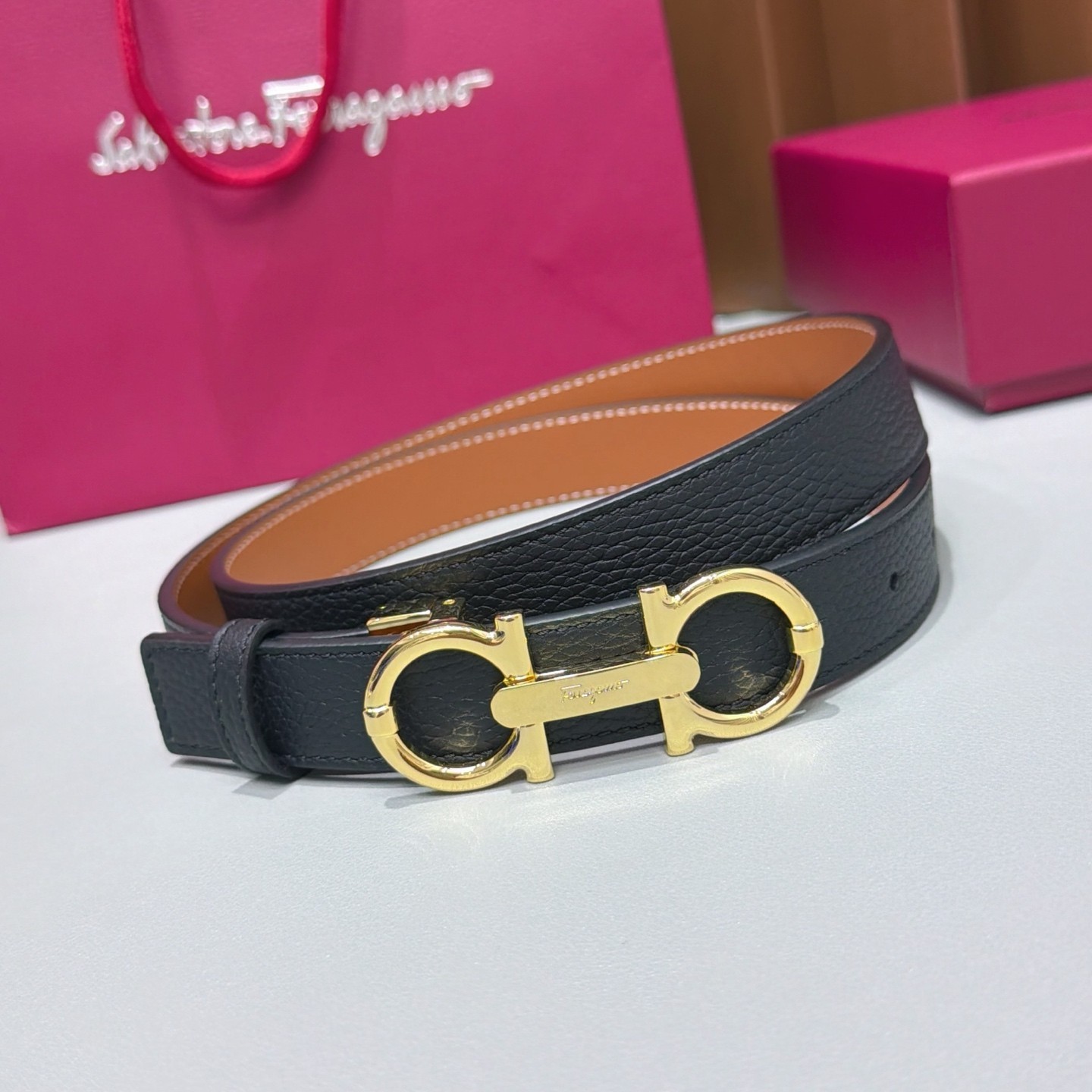 FERRAGAMO Belt women Black width2.5cm/0.98inch Sale