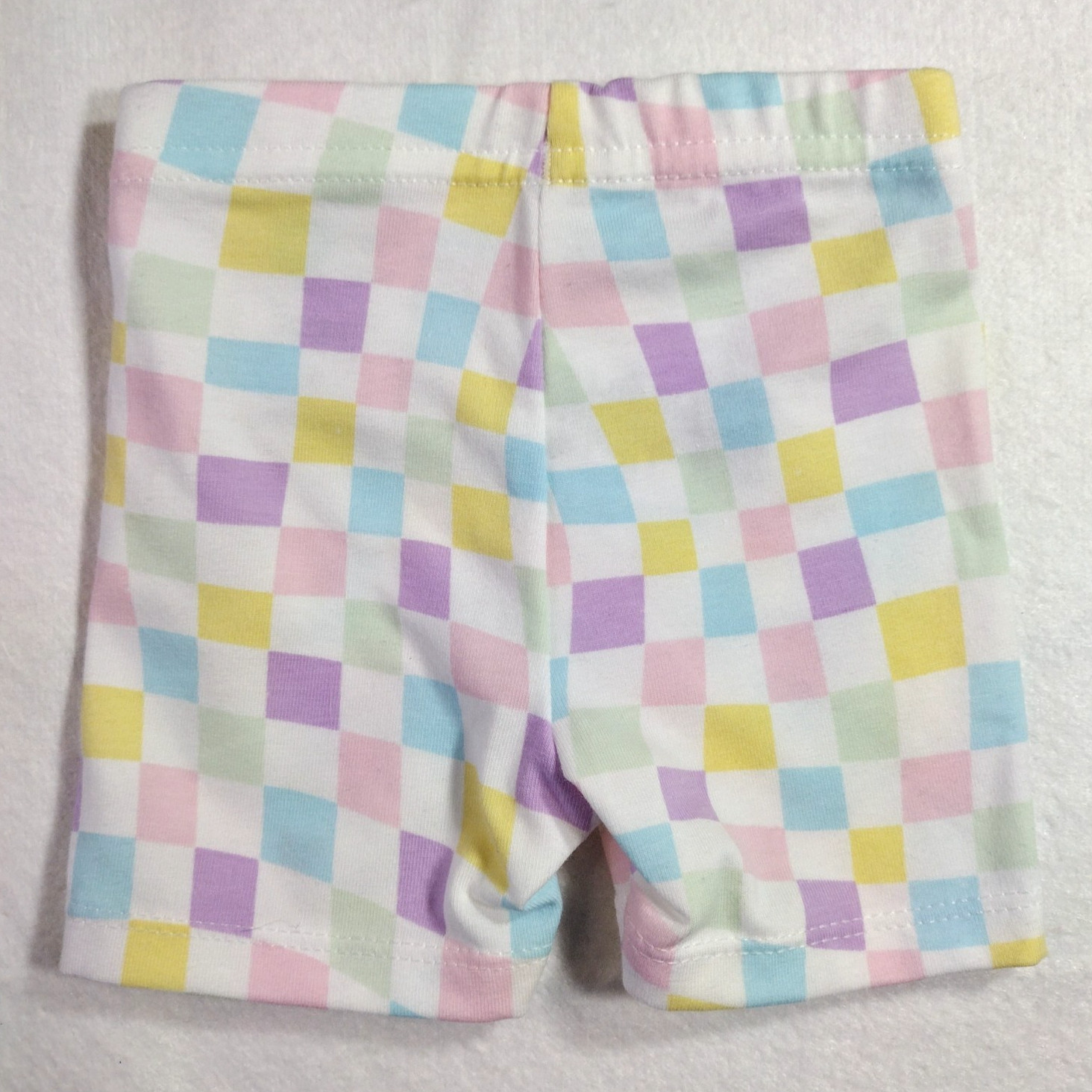 2x Garanimals Girls Sz 6-9M Pink & Checkered Elastic Waist Comfort Bike Shorts